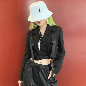 Buckle Patchwork Harajuku Korean Jacket